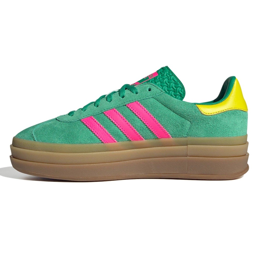 💚💕 Adidas Gazelle Bold Green Lucid Pink 💕💚 - Picture 2 of 5